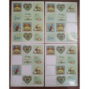 DaySpring Nativity Stickers 4 Partial Sheets Vintage Manger Scene Christmas S271